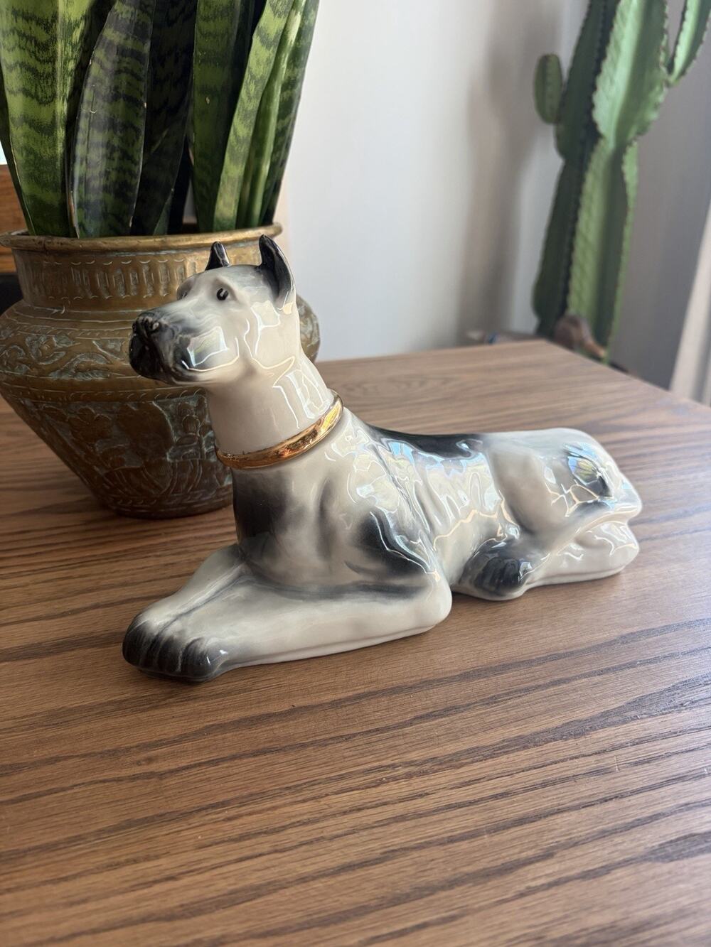 Vintage 1976 Jim Beam Great Dane Whiskey Decanter Empty Ceramic Dog Decanter